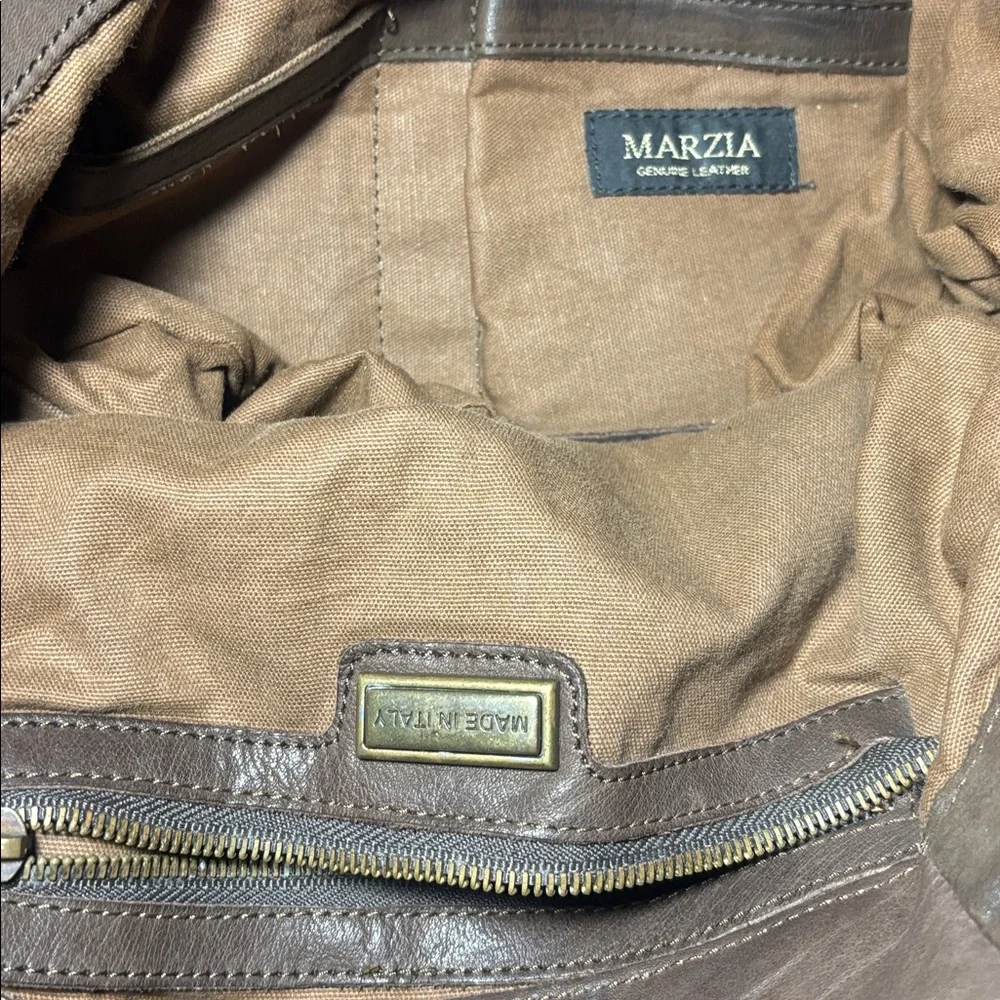 Marzia made in Italy genuine leather chocolate brown western slouchy fringe bag